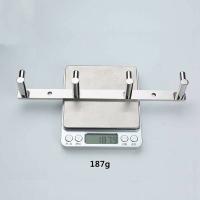 Perchero Gancho de pared simple de acero inoxidable Toallero Toallero Toallero para ropa para baño WC Cocina familiar - 4 ganchos 22,5 cm - details 3