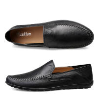 Zapatos De Cuero Genuino Para Hombre Casual Lujo Mocasines Suaves Transpirables Botines Slip on Barco Talla Grande 37-47 - details 31