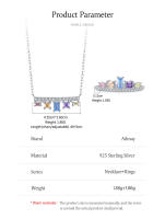 Zenyth-collar con Colgante de circón Geométrico para Mujer, anillo de Plata de Ley 925, accesorios de Boda, Conjunto de joyería de regalo - details 3