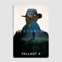 Cartel De Metal Retro De Fallout Con Nick Valentine Para Decoración De Pared Arte De Juegos Para Pub Y Garage Tamaño Personalizable - details 0