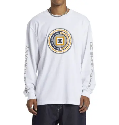 Camiseta Manga Larga Dc Shoes Throwback White - 1