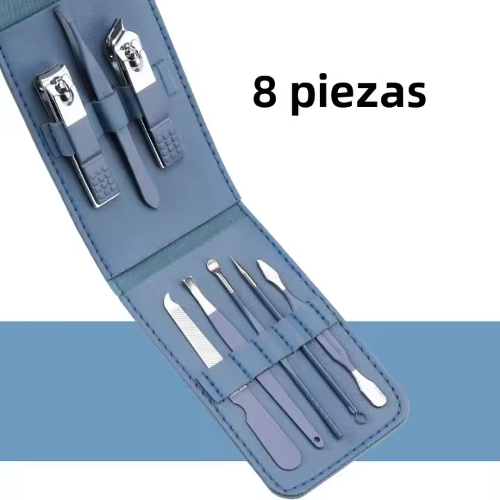 Juego De Tijeras Para Uñas Con Bolsa Plegable Herramientas De Manicura Y Pedicura Universal Para Cuidado Facial Verde Azul Morado Amarillo 4/8/12/16 Piezas - 1