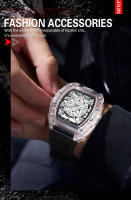 Reloj De Cuarzo Para Hombre En Forma De Barril Luminoso Y Personalizado De Silicona Alta Gama Calendario Integrado Resistente Al Agua Y Al Choque Estilo Transparente - details 10
