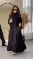 Abaya Larga Para Mujer Estilo Casual Kaftan Comercial Color Sólido Vestido Musulmán Vestidos Largos Ajuste Suave Manga Luces Suéter De Poliéster Oficina Lady - details 4