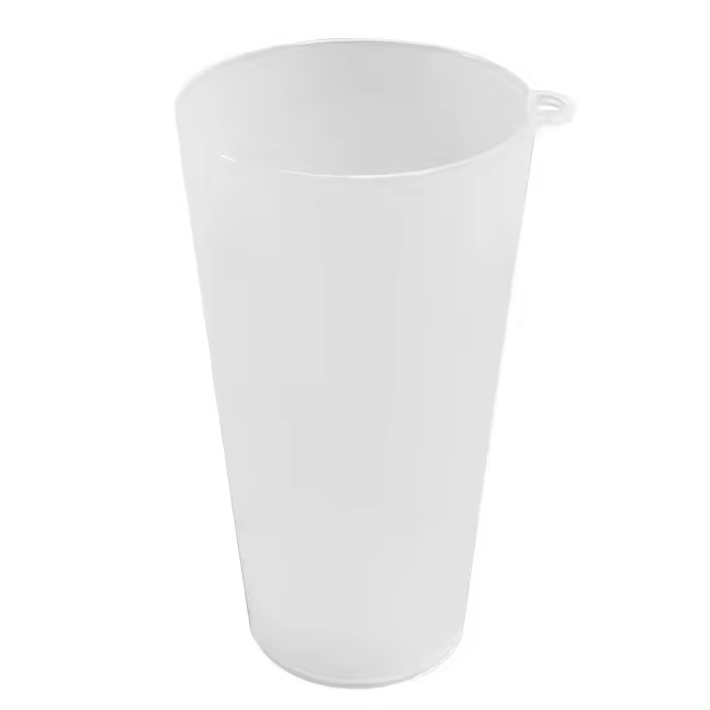 MONOUSO | Vaso Reutilizable Durable PP con Argolla Translúcido 400ml (14 Uds) - 1