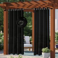 Cortina De Privacidad Impermeable Para Exterior 1PC Adumbral Para Gazebo Puerta Del Porche Pergola Patio Moderno Estilo Solido 100% Poliéster - details 4