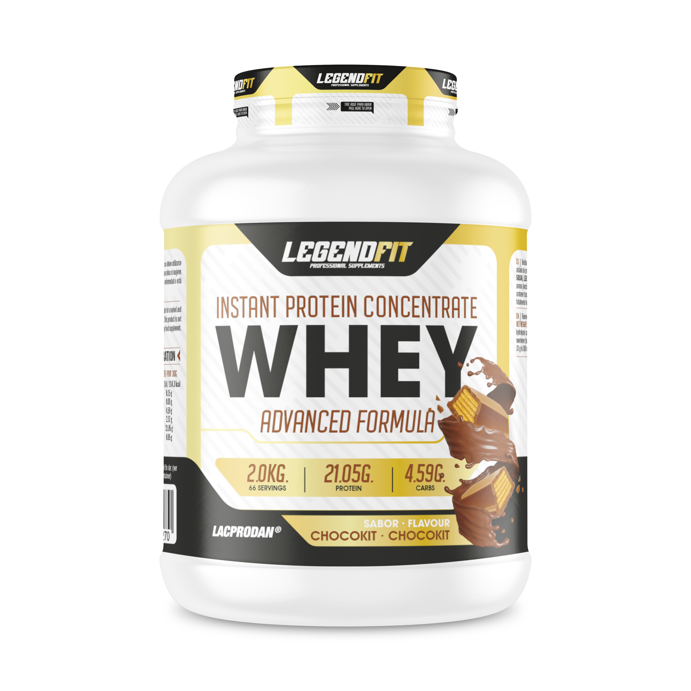 Proteína Whey Legend Fit 2KG / Diferentes Sabores Bombón, ChocoKit, Chocolate Blanco, Fresa y Plátano, Helado de Vainilla / Provip Malaga