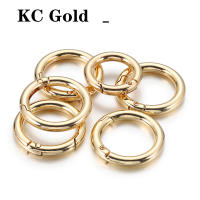 5pcs Hebilla De Primavera Para Llavero Anillo KC Color Dorado Abreable Gancho De Carabiner Redondo Bisagra De Metal Aleación De Zinc - details 4