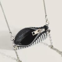 Bolso De Hombro Mini Jiomay Para Mujer Diseñador Lujo 2024 Con Diamantes Y Cadena Bolso De Fiesta Versátil Para Labial - details 12