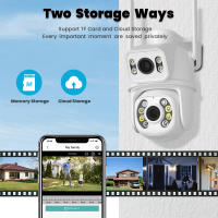 Cámara De Seguridad Exterior Inalámbrica 8MP 4K PTZ Con Doble Lente Y Pantalla Dual AI Detecta Humanos Rastreo Automático ICSee App - details 9
