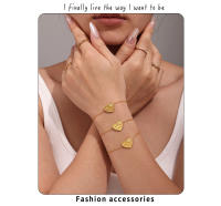 Encanto Joyas personalizadas para bodas, casamientos y festividades, cartas de amor con incrustaciones de circonitas, pulseras artesanales de acero inoxidable con temperamento chapado en oro real de 18 quilates, joyas que conservan el color. - details 0