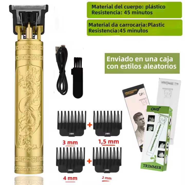 Afeitadora Eléctrica Sin Cable T9 Para Hombres Con Recortador De Pelo Apto Para Viajes Y Uso Doméstico Carga Universal 100-240V - 1