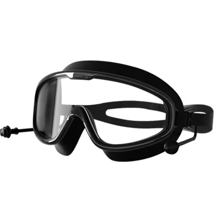 Gafas de buceo de alta claridad con visión amplia, cómodas de usar, con tapones para los oídos incluidos, ideales para buceo y natación para adultos. - 1
