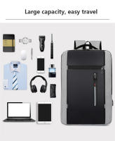 Mochila Negocios Impermeable Para Hombres Con USB Capacidad Grande Para Portátil De 15.6 Pulgadas Bolsa De Escuela Para Hombres - details 6