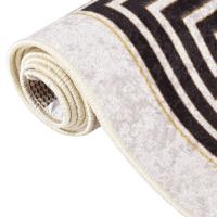 vidaXL Alfombra lavable antideslizante 80x150 cm Color Beige y negro,  Antracita,  Gris y mas Alfombras de área  Alfombra de Piso para Sala de Estar Dormitorio Habitación Salón - details 5