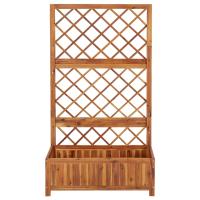 vidaXL Arriate con enrejado madera maciza de acacia 85x38x150 cm - details 0