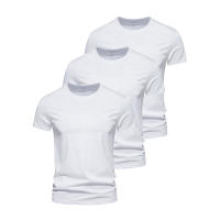 3Pcs Camiseta De Hombre Estilo Slim Fit Cuello Redondo Diseño De Moda Sólida Manga Corta Transpirable Y Secado Rápido Para Uso Diario Verano - details 4