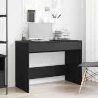 vidaXL Escritorio de madera contrachapada 101x50x76,5 cm en color Blanco/Gris hormigón/Gris sonoma y más | estructura resistente ideal para salón dormitorio o estudio - details 8