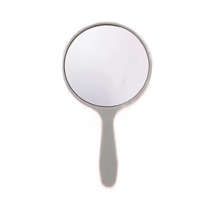 Espejo De Maquillaje Portátil Para Mujeres Con Manija Espejo De Vestíbulo Redondo Compacto Para Cosméticos - 1