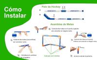 3in1 Flotante Fútbol Hockey Pelotas Juego de Juguetes para Niños Luz de LED Estrella Noche USB Recargable Aire Flotar Interior Juegos Deportivos al Libre 2 Goles EVA Bumper Regalo para 6-16 Niñ - details 3