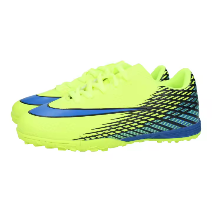 Zapatillas marca ZAPATOP para niño en color verde. Zapatillas de fútbol para chicos, zapas de futbol para niños, cordones, cómodos, ligeros y resistentes - 1