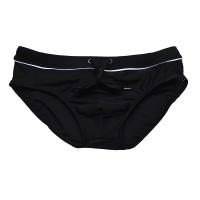 Bikini De Baño Para Hombres Sexy Slip Briefs De Baño De Cintura Baja Color Negro Shorts Malla Cordón Surf Beachwear - details 12