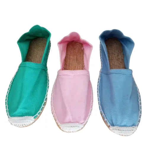 Alpargatas ANIMS básicas cómodas con suela de yute en Verde, Azul o Rosa - Estilo y comodidad para tus pies - VEGANO - 1