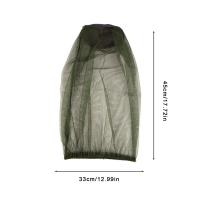 1Pc Gran Y Largo Tela De Malla Suave Duradera Protector Facial Contra Mosquitos Con Agujeros Finos Para Camping Gorra De Pesca - details 13