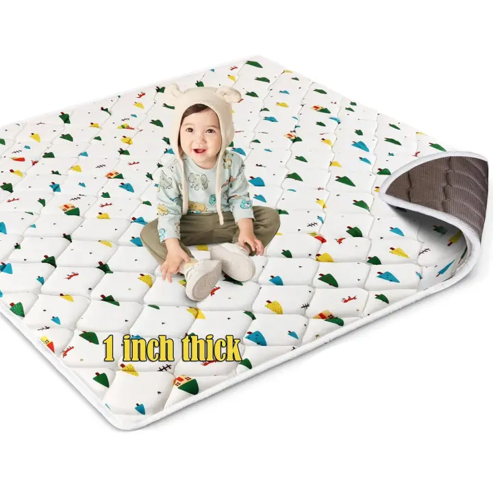 Alfombra de juego de espuma para bebés de 50x50 Para que Infantil, alfombra para gatar para bebés de 1 pulgadas de grosor, alfobra de piso sin olor, alfombras de juego antideslizante para bebés, bebés y niños pequeños. - 1