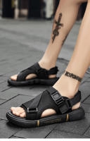 Sandalias Para Hombre Verano Casual Hogar Antideslizantes Suave Exterior Moda Playa Zapatos Ligeros Flip-flops Con Cierre De Lazo - details 3