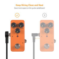 Kit De Cables De Patch Planos Ggiant AC-8 Pedal De Efectos Para Guitarra Con Conectores De Ángulo Recto De 1/4 Pulgada Longitud De 6 Pulgadas 4 Packs - details 3