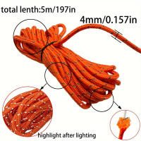 2/4/6pcs Cuerda Reflectante Para Acampar Amarrar Tenda Fijador Rápido Hebilla Pulley Tensionador Gancho Para Exterior - details 3