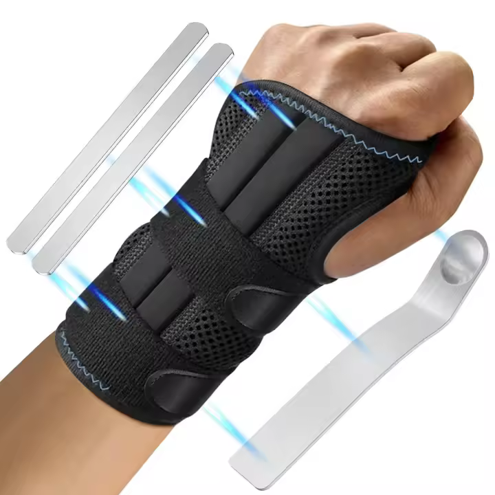 1PC Soporte De Muñeca Ajustable Para Deportes Y Alivio Del Dolor Idóneo Para Levantamiento De Pesas Material De Poliéster Y Nylon - 1