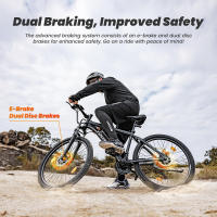 Touroll U1 Bicicleta eléctrica MTB de neumático de 29" para todo terreno con motor de 250W, batería extraíble de 36V 13Ah, alcance máximo de 65 km, engranaje de 21 velocidades Shimano, freno de disco impermeable IPX4 - details 16