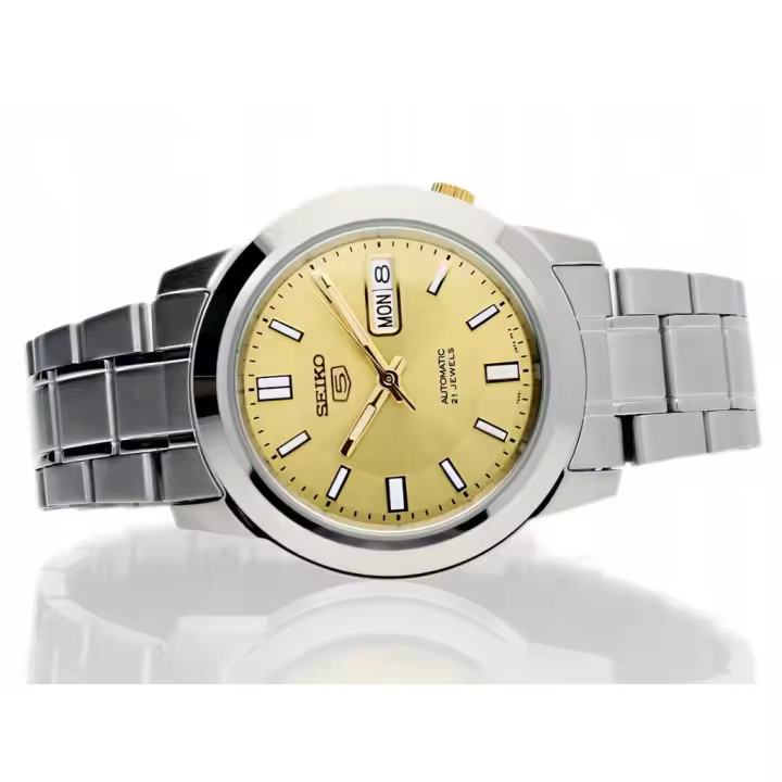 Seiko Watches Reloj Automático Unisex Seiko 5 SNKK13K1 37mm 30m WR Correa de Acero - 1
