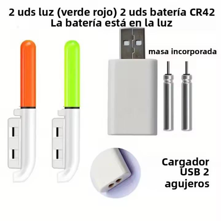 Flotador De Pesca Electrónico Luz Luminosa Varita De Buzo CR425 3.6V Batería De Litio LED Recargable USB Impermeable Noche Equipamiento De Pesca - 1