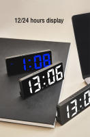 Acrylic/Mirror Digital Alarm Clock Voice Control (Powered By Battery) Table Clock Snooze Night Mode 12/24H Electronic LED Clocks - details 18