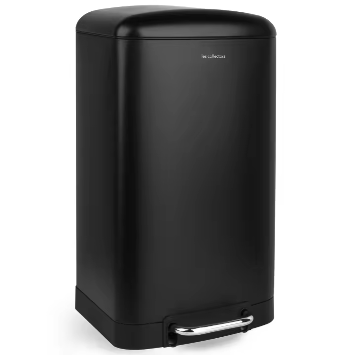 Les Collectors Cubo de Basura con Pedal, Metal, Noire, 40 L - 1