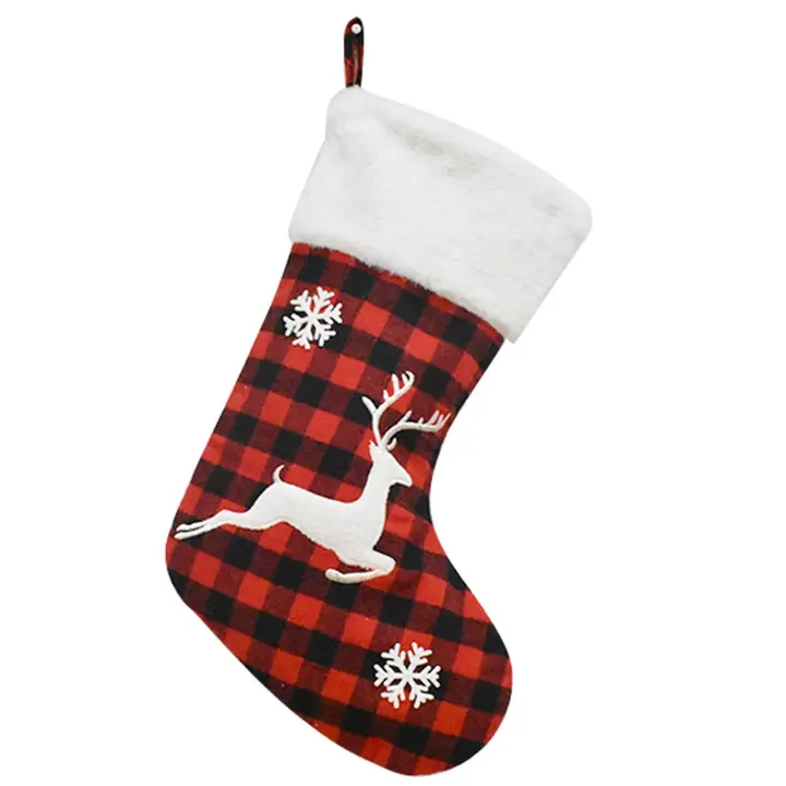 Calzón De Navidad En Invierno Decoración Para Chimenea Regalo Divertido Con Forma De Copita De Nieve En Estilo Rayado Rojo Y Blanco Decoración Para Hogar - 1