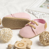 Zapatos De Cuero PU Retro Para Bebés Niños Y Niñas Estilo Británico Multicolor Antideslizantes Para Primera Caminata Suela De Goma Casual Para Niños Y Niñas - details 8