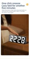 Reloj De Alarma Digital Con Control De Voz Temperatura Fecha 2 Alaramas Modo Nocturno USB Reloj De Mesa 12/24H LED Siempre Encendido - details 11