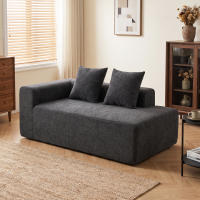 HOMCOM Sofá de 2 Plazas de Chenilla, Sofá de Salón, 2 Almohadas, Asiento con Muelles, No Requiere Montaje, para Dormitorio, Despacho, 171,5x91,5x83 cm, Gris Oscuro - details 1