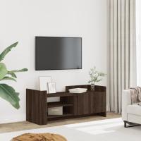 vidaXL Mueble para TV madera contrachapada negra 100x35x40 cm en color Negro/Gris hormigón/Marrón roble y más | almacenamiento funcional diseño moderno para baño dormitorio sala - details 2
