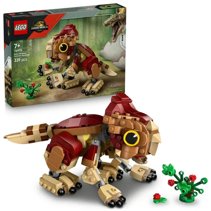 LEGO® 76970 Jurassic World Dolores Bebé: Aquilops Figura, Set de Juguetes de Acción, Divertido Kit Para Construir e Interpretar, Genial Regalo Para Niños y Niñas de 7 Años o Más - 1