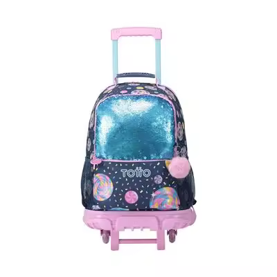 Mochila Escolar Grande Con Ruedas Mochila Totto Candy Escolar Dulces Y Piruletas Sweet Talla L - Totto - 1