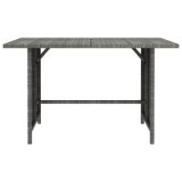 vidaXL Mesa de jardín de ratán sintético 110x70x65 cm Gris, Negro, Conjunto Terraza Muebles Jardín Exterior Juego de Muebles de jardín Mueble Jardín Exterior Muebles de Salon Exterior - details 1