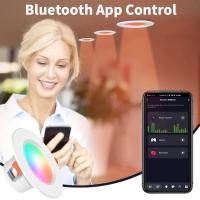 Tuya Inteligente Bluetooth Downlight 10W 15W RGB Control De Color Por Voz Google Home Alexa Luz De Techo Inteligente APP Smart Life AC85-265V - details 2