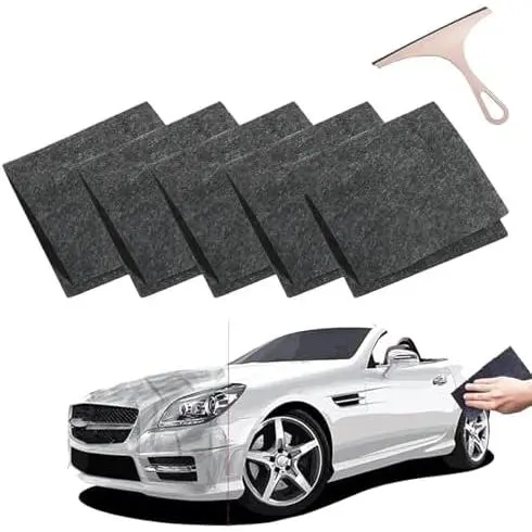 Breathe Green Nano Sparkle Cloth, Nano Sparkle Cloth Eliminador de rayones para el automóvil, Nano Sparkle Cloth, Nano paño multiusos para restaurar la pintura del automóvil (5 piezas, 4 pulgadas * 4 pulgadas) - 1