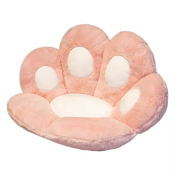 Lindo gato forma de pata puf sofá interior perezoso sillón creativo Tatami PUF felpa suave puf silla con relleno - 1