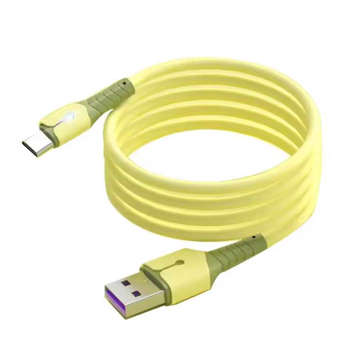Cable USB de carga rápida Cable de carga de silicona líquida Cable de datos USB para teléfono - 1